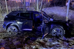 19.01.2022 | Koniuszowa - samochód wypadł z jezdni