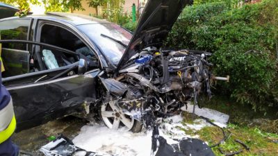 Mogilno – samochód wypadł z jezdni